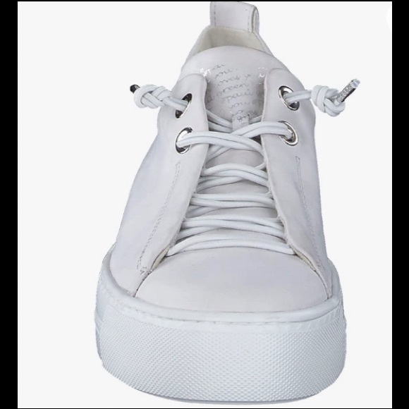 Faye Sneaker PAUL GREEN Lace Up Platform Sneakers. Ivory nubuk Leather - Picture 2 of 13